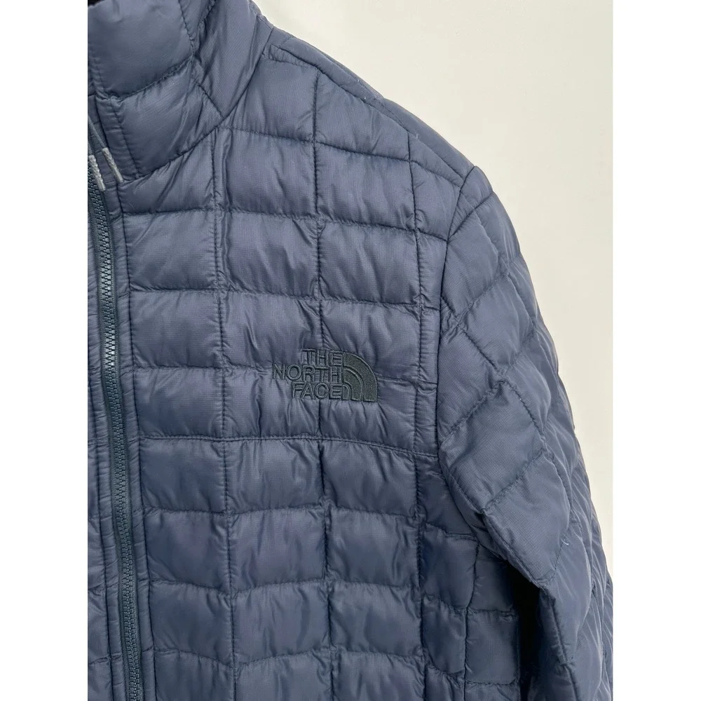 The North Face Thermoball Eco Puffer Jacket Mens XS Navy Blue Full Zip Quilted